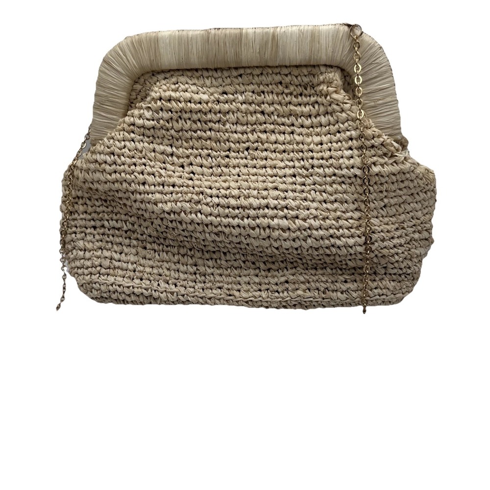 Kayu Hand Woven Straw crossbody With Chain Strap- Made In The Philippines‎
